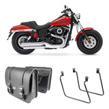 Bolsa Alforge Lateral Pasta 10l Afastador Harley Fat Bob