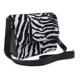 Bolsa Animal Print Feminina Zebra Pequena Transversal Ombro