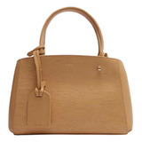 Bolsa Arezzo Tote Nude Couro Wave Bella Pequena
