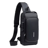 Bolsa Bag Mochila De Ombro Antiroubo Transversal Usb Pochete
