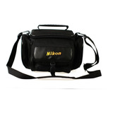 Bolsa Bag Nikon Para Câmeras E Acessórios Cor Preto