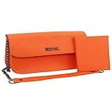 Bolsa Baú Retta Pequena Transversal Com Porta Cartão Laranja Laranja
