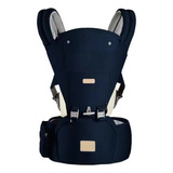 Bolsa Canguru Baby Carrier 12 Posições Banquinho Bolsa 3x1 Cor Azul marinho