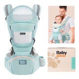 Bolsa Canguru Ergonômico Bebê Mãe Premium 12 Posições 3 Em 1 Baby Bear Cor Verde