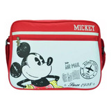 Bolsa Carteiro Dermiwil Mickey Since 1928 Vintage 60154 Cor Vermelho Desenho Do Tecido Mickey Mouse