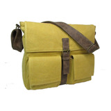 Bolsa Carteiro Pasta Tiracolo Masculino Fem Lona Couro Sint