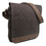 Bolsa Carteiro Pasta Tiracolo Masculino Fem Lona Couro Sint