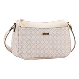 Bolsa Chenson 3484641 Shoulder Bag Lado Lateral Ombro Âncora Top Cor Bege Linda