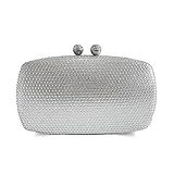 Bolsa Clutch Carteira De Festa Moderna Strass Sophia Prata