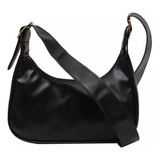 Bolsa Crossbody Vintage Feminina Crescente Couro Puro Ombro