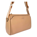 Bolsa De Couro Ecológico 100 Pu De Lado Lateral 24h Cor Bolsa Bege Chique