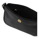 Bolsa De Couro Legítimo Feminina Transversal Preto Mariart