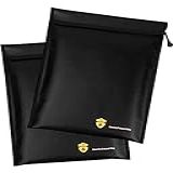 Bolsa De Documentos à Prova De Fogo 1200 C Impermeável Grande Tamanho 38 X 28 Cm 2 Pacotes Bolsa De Dinheiro Com Zíper Para Armazenamento De Documentos Dinheiro Joias E Passaporte