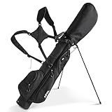 Bolsa De Golfe Pequena 3 Divisórias Para Até 8 Tacos Bolsa De Golfe Com Capa De Chuva Bolsa De Golfe Fácil De Transportar E Durável Bolsa De Golfe Leve Com Alça E Suporte Para Homens E Mulheres