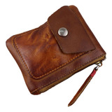 Bolsa De Moedas De Couro lcf Carteiras Vintage Com Mini Z