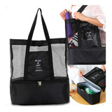 Bolsa De Praia Liso Cor Preto Play Joy