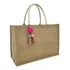 Bolsa De Praia Palha Feminina Com Zíper + Pingente Brinde