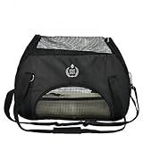 Bolsa De Transporte Atenas Para Cães Gatos Coelhos Marca SÃO PET Tamanho M 48X25X36CM Acompanha Um Comedouro CAT Cor Da Bolsa PRETA