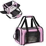 Bolsa De Transporte Pet Avião Viagem Para Reforçada Cachorros E Gatos Cabine Duke Dixie Rosa 