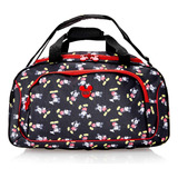Bolsa De Viagem Feminina Mickey Preta Luxcel Cor Preto vermelho Liso
