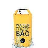 Bolsa Estanque 15L Saco Lona De PVC Impermeável à Prova D água Flutuante Multiuso Praia Cachoeiras Camping Trekking Dias De Chuva Amarelo