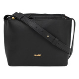 Bolsa Feminina Classe Couro Legitímo Ref 2633 Alça Ajustável Cor Preto