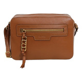 Bolsa Feminina Classe Couro Versátil Moderna Transversal