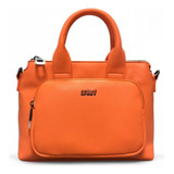 Bolsa Feminina Colcci Laranja Tote Sports Floater 0900111687 Acambamento Dos Ferragens Preto Correia De Ombro Preto Desenho Do Tecido Textura