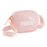 Bolsa Feminina Core Base Cross Body Bag Puma Cor Peach Smoothie dark Jasper Desenho Do Tecido Liso