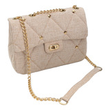 Bolsa Feminina Corrente Transversal Ombro Matelassê Média
