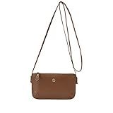 Bolsa Feminina Couro Legítimo Mariart Alça Transversal 201 Havana 