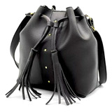 Bolsa Feminina Couro Preta Elegante Tipo Sacola Shopbag Luxo Acambamento Dos Ferragens Níquel Cor Preto Correia De Ombro Preto Desenho Do Tecido Liso