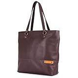 Bolsa Feminina De Ombro Couro Legítimo MARROM ESCURO 