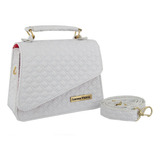 Bolsa Feminina E Pequena De Mao E Transversal Cor Branco
