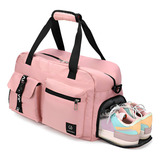 Bolsa Feminina Esportiva Academia Semi Impermeavel Espaçosa Cor Rosa