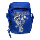 Bolsa Feminina Farm Gema Encanto Tropical Alça Transversal Acambamento Dos Ferragens Meta Azul Cor Azul Desenho Do Tecido A Brasileira