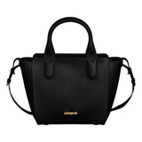 Bolsa Feminina Grande Tipo Sacola Pj Preto Pronta Entrega