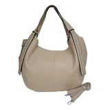 Bolsa Feminina Grande Tipo Sacola Pronta Premium Cor Bege Claro