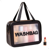 Bolsa Feminina Impermeável Transparente Praia Viagem Praia Acambamento Dos Ferragens Tecido Cor Branco Desenho Do Tecido Liso