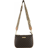 Bolsa Feminina Luz Da Lua Mc 6418nac Monograma montana Cor Mocca cohiba