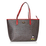 Bolsa Feminina Mickey Sintética Preta Luxcel Acambamento Dos Ferragens Outro Cor Preto Cor Da Correia De Ombro Preto Desenho Do Tecido Liso