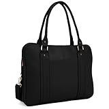 Bolsa Feminina Pasta Executiva Para Notebook Até 15-6- Reforçada Couro Ecológico Para Trabalho- Reuniões E Dia A Dia Tamanho Grande -Preto-