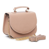 Bolsa Feminina Pequena Ombro Mini Bag Namorados Cor Nude