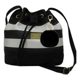 Bolsa Feminina Pequena Saco Transversal C Chaveiro Pompom