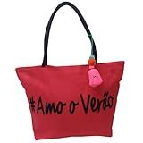 Bolsa Feminina Sacola Para Praia E Piscina Grande Resistente Top VERMELHO 