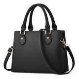 Bolsa Feminina Tiracolo Quadrada Preto Tote