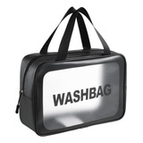 Bolsa Feminina Transparente Impermeável Praia Piscina Viagem Cor Preto