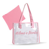 Bolsa Feminina Transparente Impermeável Praia Piscina Viagem