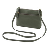 Bolsa Feminina Transversal Couro Legítimo Mariart Ágata 2217 Cor Verde Army