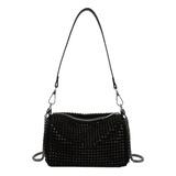 Bolsa Feminina Transversal Pequena Strass Brilho